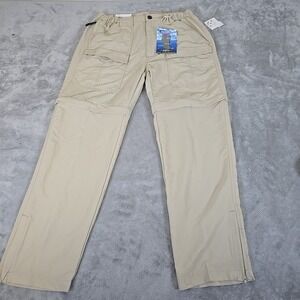 World Wide‎ Sportsman Pants Mens M/30 Beige Hybrid Angler Cargo Convertible